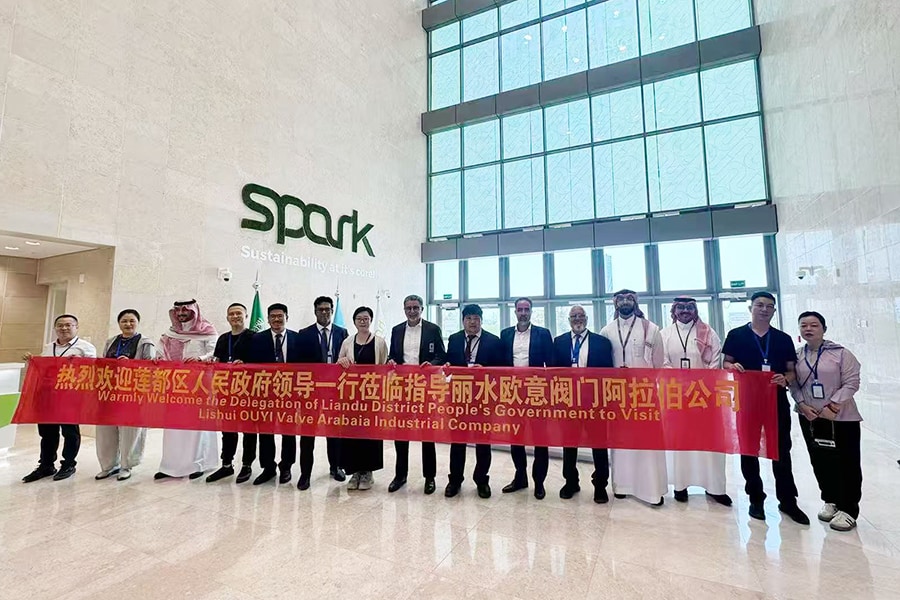 District Mayor of Liandu District, Lishui City, Zhejiang Province, Visited Dammam to Inspect OUYI Valve Arabia Companyand